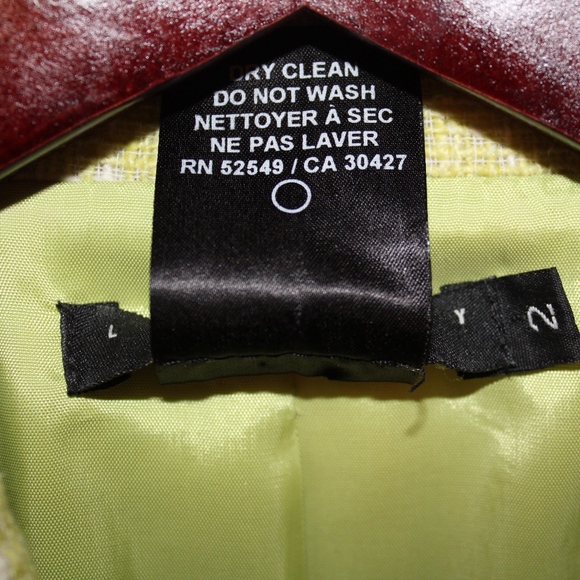 Laundry by Shelli Segal Jacket/Blazer Yellow-Green Sz 2 - Picture 5 of 8